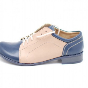Pantofi dama piele naturala casual cu siret cod P93 - Img 2