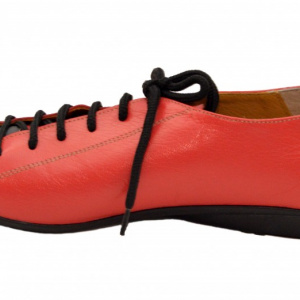 Pantofi dama rosii din piele naturala cu talpa joasa cod P35 - Img 2
