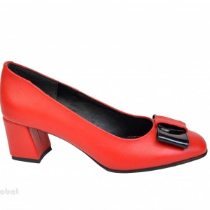 Pantofi rosii dama eleganti din piele naturala