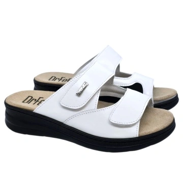 Papuci Dr Feet 5012 alb - dama - cu taloneta detasabila