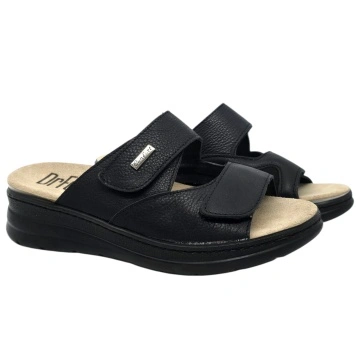 Papuci Dr Feet 5012 negru - dama - cu taloneta detasabila