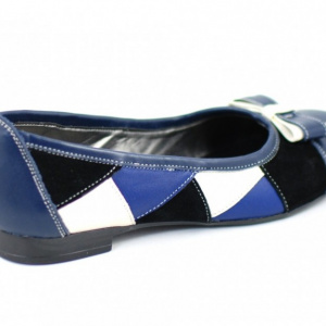 Balerini dama din piele naturala multicolori cod B30 - Img 4