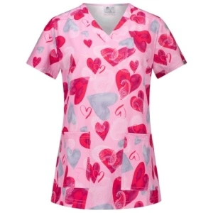Bluza medicala roz - Love is in the air