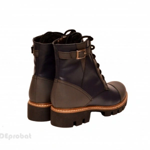 Bocanci dama piele naturala Bleumarin cu Gri sport-casual