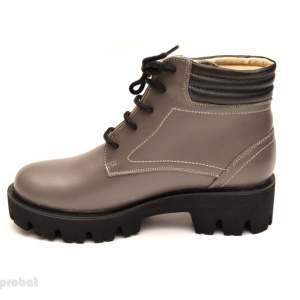 Bocanci dama piele naturala Gri sport-casual cod BOC12 - Made in Romania - Img 4