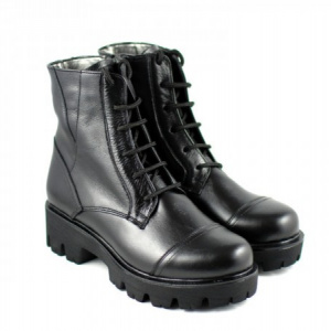 Bocanci dama piele naturala Negri sport-casual cod BOC15N - Made in Romania - Img 2