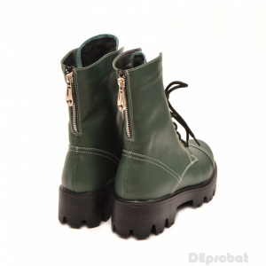 Bocanci verzi dama piele naturala sport-casual