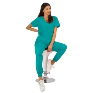 Costum medical Justina dama - turcoaz verde
