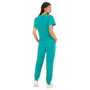 Costum medical Justina dama - turcoaz verde