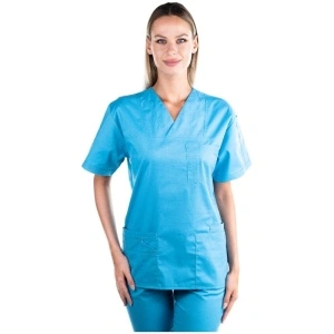 Costum medical PREMIUM unisex - turcoaz verde