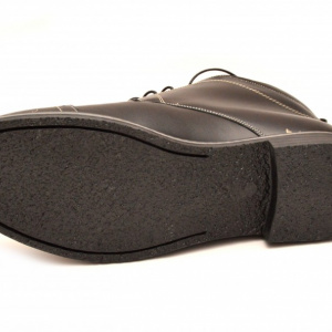Ghete barbati piele naturala Negre casual-elegante cu siret cod G12 - Img 5
