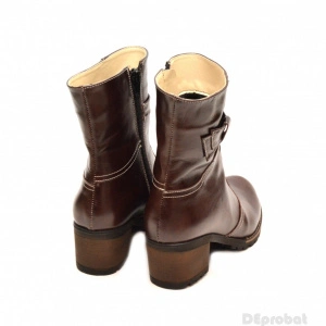 Ghete dama casual-elegante maro din piele naturala