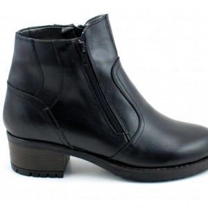 Ghete dama casual-elegante negre din piele natural
