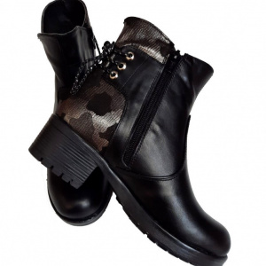 Ghete dama negre din piele naturala cod G301