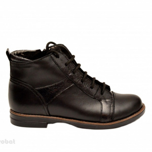 Ghete negre dama casual-elegante din piele naturala 