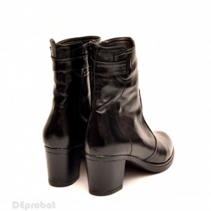 Ghete negre dama casual-elegante din piele naturala