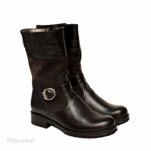 Ghete negre dama casual-elegante din piele naturala cod G46