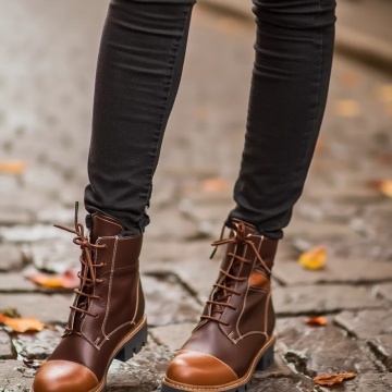 Ghete piele dama romanesti Maro casual-elegante cod G13 - Fabricat manual în România