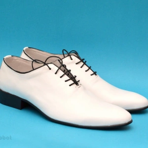 Pantofi albi barbati piele naturala casual-eleganti cod P65ALBN - Editie de LUX