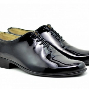 Pantofi barbatesti negri lacuiti din piele naturala casual-eleganti cod P170NLAC
