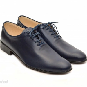 Pantofi barbati piele naturala bleumarin casual-eleganti cod P65BL - Editie de LUX