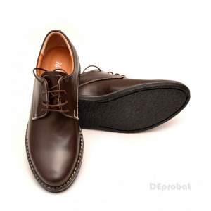 Pantofi barbati piele naturala maro casual-eleganti cu siret