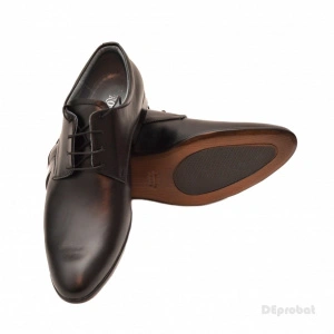 Pantofi barbati piele naturala negri casual-eleganti 