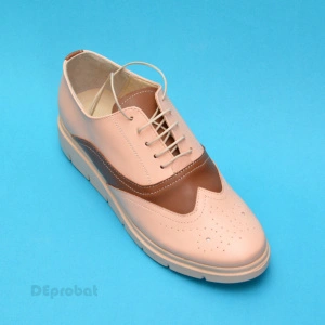 Pantofi dama bej casual-eleganti din piele naturala