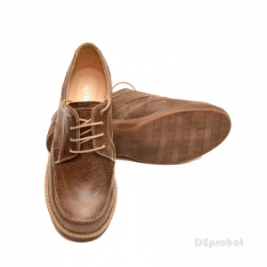 Pantofi dama casual din piele naturala maro