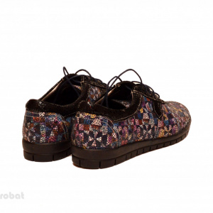 Pantofi dama colorati lucrati manual din piele naturala