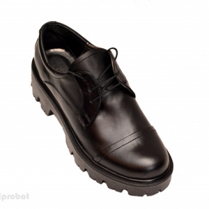 Pantofi dama negri lucrati manual din piele naturala 