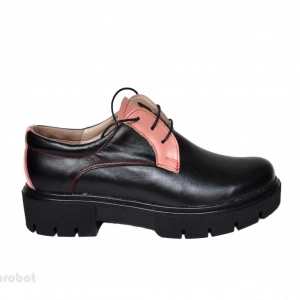 Pantofi dama negri lucrati manual din piele naturala