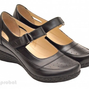 Pantofi dama piele naturala negri cu platforma cod P15 - Made in Romania