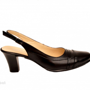 Pantofi negri dama eleganti lucrati manual piele naturala