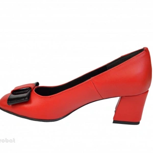 Pantofi rosii dama eleganti din piele naturala