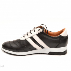 Pantofi sport dama piele naturala negru cu alb