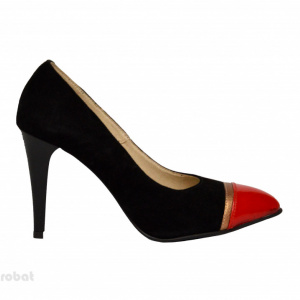 Pantofi stiletto dama eleganti din piele naturala velur