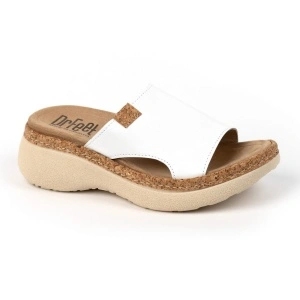 Papuci Dr Feet 21005 alb - dama