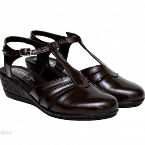 Sandale dama negre lacuite din piele naturala cod S56N