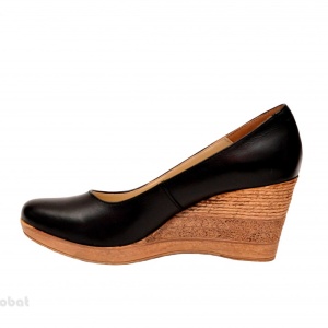 Pantofi negri dama eleganti - casual din piele naturala