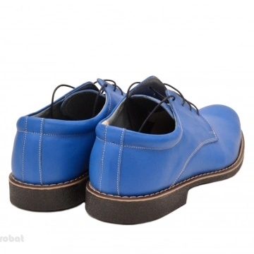 Pantofi albastru electric barbati piele naturala casual-office 