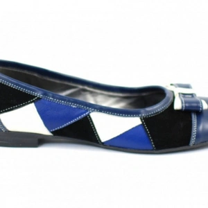 Balerini dama din piele naturala multicolor