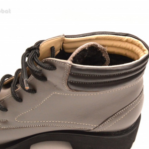 Bocanci dama piele naturala Gri sport-casual cod BOC12 - Made in Romania - Img 5