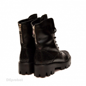 Bocanci negri dama piele naturala sport-casual