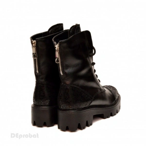 Bocanci negri dama piele naturala sport-casual
