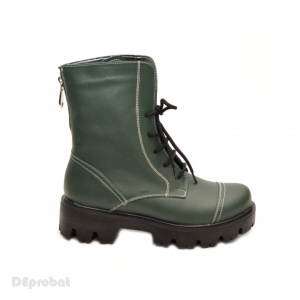 Bocanci verzi dama piele naturala sport-casual
