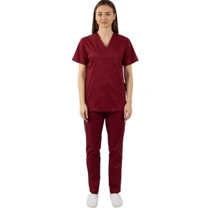 Costum medical bordo - unisex STRECH