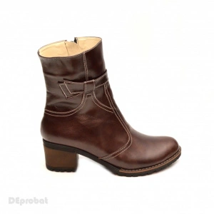 Ghete dama casual-elegante maro din piele naturala