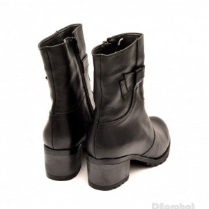 Ghete dama casual-elegante negre din piele naturala