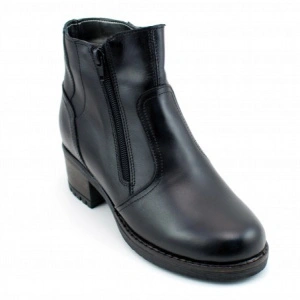 Ghete dama casual-elegante negre din piele natural